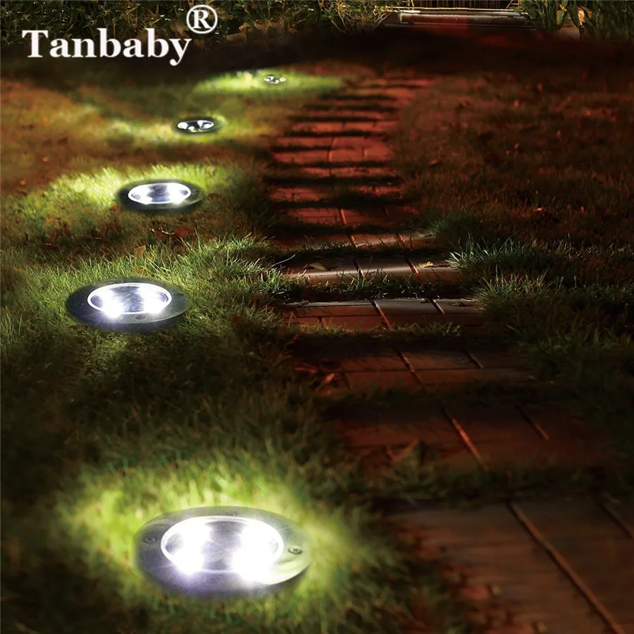 

5LEDs Solar Light IP65 Waterproof Ground Lamp Solar Garden Light Outdoor Buried Floor Path Light For Landscape Lawn