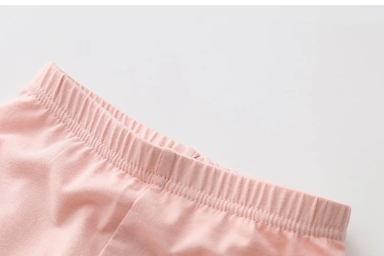 2018 Summer 2-10T Years Baby Kids Children Sport Cotton Candy Color Lace Patchwork Calf Length Capri Girls Short Leggings (12)