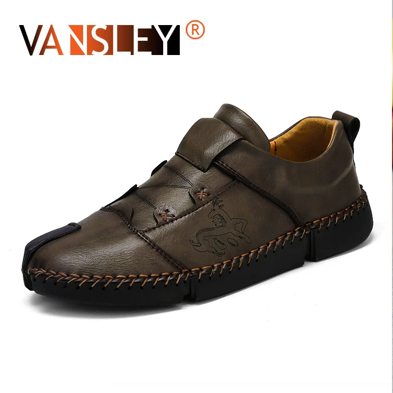 

Quality Leather Men Casual Shoes Summer Comfortable Men Loafers Flat Shoes Breathable Slip-On Outdoor Men Driving Shoes 38-46