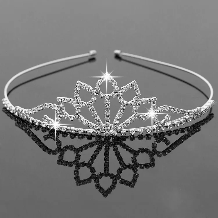 

girl crystal wedding princess tiara headband rhinestone pageant crowns for kids bride hair accessories Free Shipping 10pcs/lot