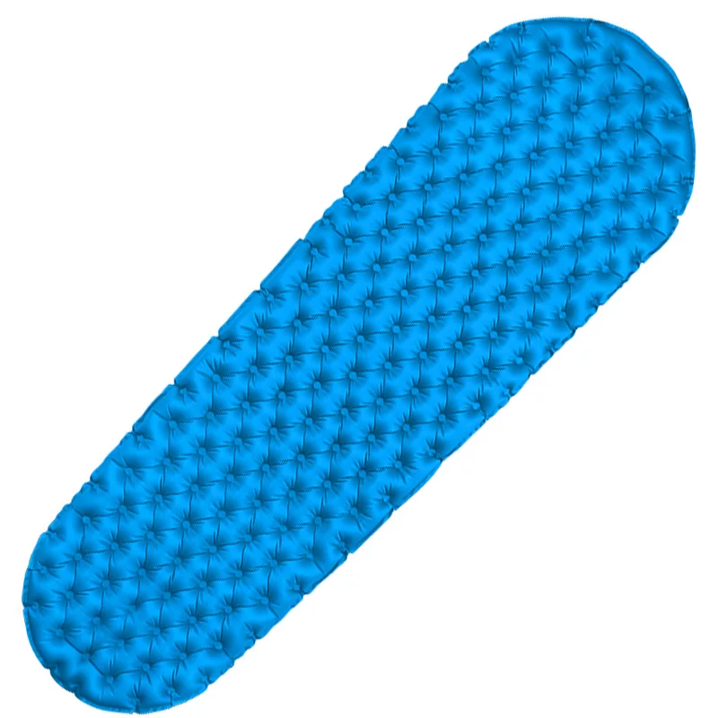 Наружный надувной матрас, Сверхлегкий походный коврик 190*60*5,6 см, нейлоновый, ТПУ, складная кровать для пеших прогулок, палатка, воздушный коврик для сна - Цвет: blue