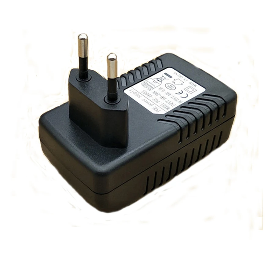 

48V 0.5A POE Wall Plug POE Injector Surveillance CCTV Security Ethernet Adapter IP Camera 24W PoE Power Supply US EU Plug