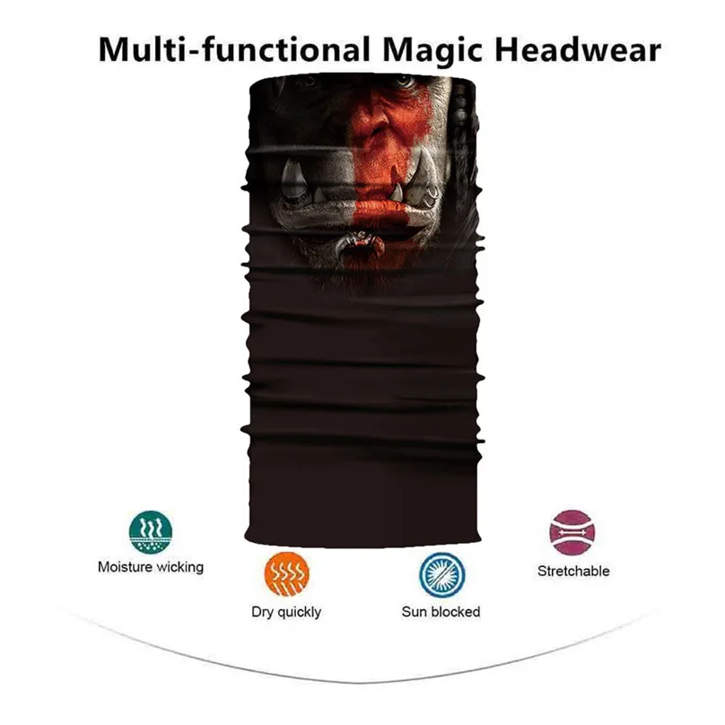Scarf Neck Face Mask Ghost Skull Skeleton Head Bandana Shield Headband Headwear Windproof Men Bicycle Cyling Equipment #3d26 (6)