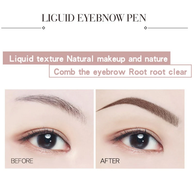 1PC Hot sale Tattoo Eyebrow Pencils Waterproof Fork tip Eyebrow Tattoo Pen 4 Head Fine Sketch Enhancer Korean Cosmetics