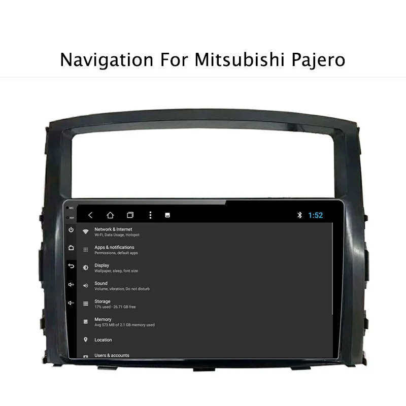 Perfect NAVITOPIA 9inch 2G RAM 32G ROM Android 8.1 Car DVD Multimedia GPS Navigation for Mitsubishi Pajero 2006 2007 2008 2009 2010 2011 6