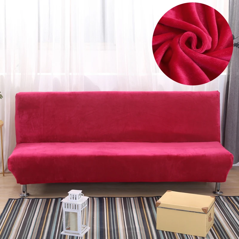 185-210 см зимний плюшевый чехол для дивана, кровати, вельветовый толстый чехол, все включено, чехол для дивана без подлокотника, чехол для дивана, чехол для дивана - Цвет: rose red