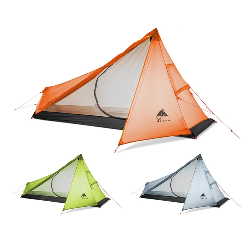 3F UL GEAR одноместная палатка для улицы, Ультралегкая палатка для кемпинга, 3 сезона, профессиональная 15D нейлоновая Бесшумная палатка с силиконовым покрытием 740 г