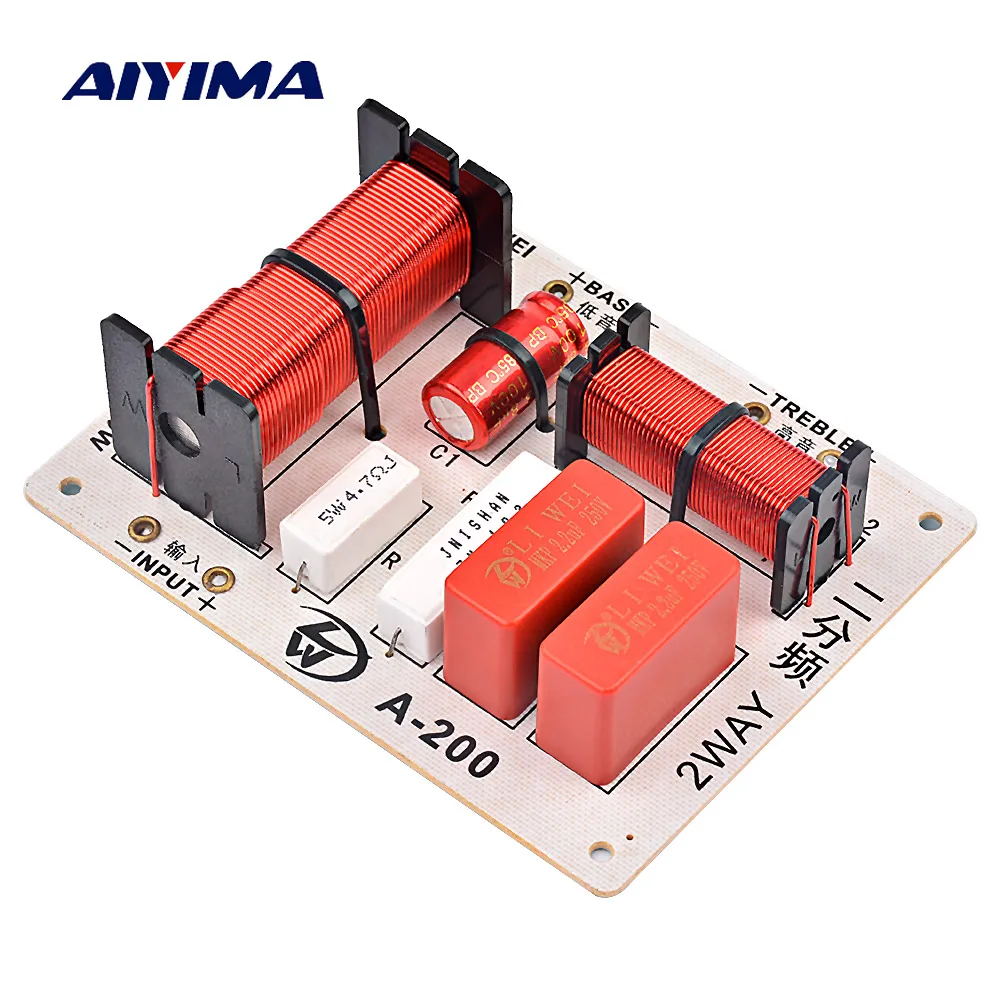 AIYIMA Professional Speakers Frequency Divider 180W Treble Bass 2 Way Crossover Audio Active