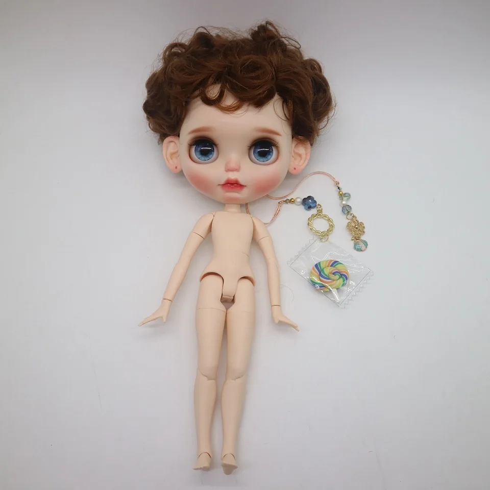 Изготовление на заказ кукла DIY цельная кукла без одежды Блит кукла для девочек Обнаженная Кукла Прекрасная кукла мальчик - Цвет: nude dolls