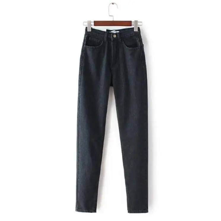 Mom Jeans High Waist Denim Pants For Women Vintage Boyfriend Black Blue Korean Ladies Jeans Trousers Femme 2019 Large Plus Size