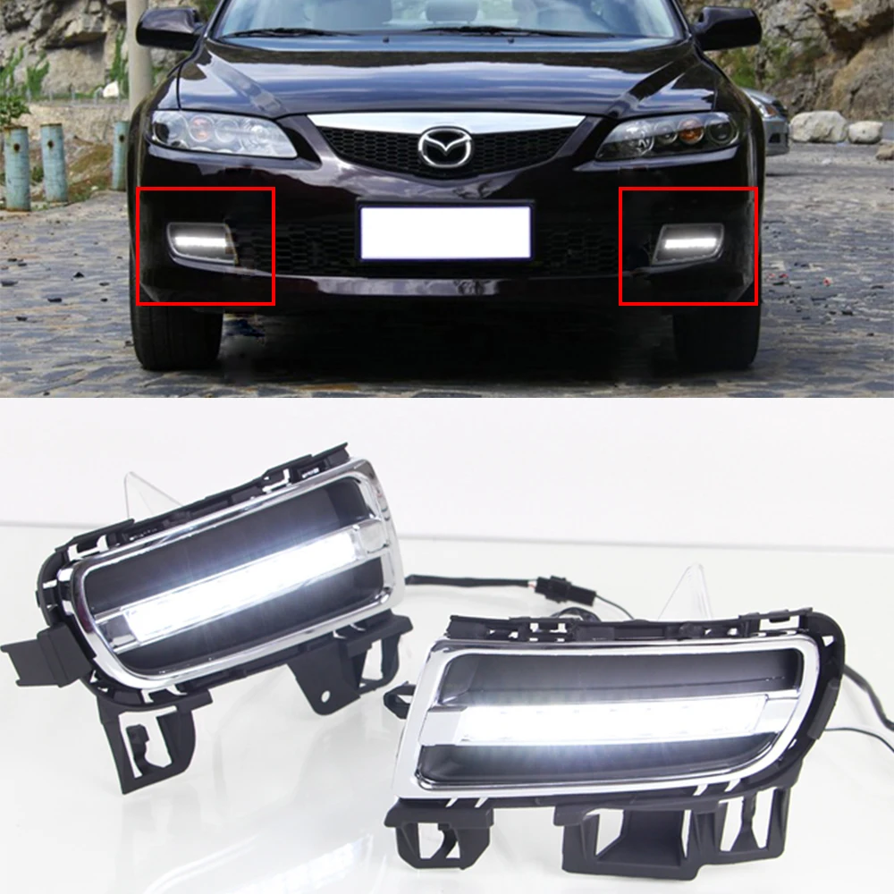 

Car LED DRL Waterproof ABS Super bright 12V LED Daytime Running Light for Mazda 6 2006-2009