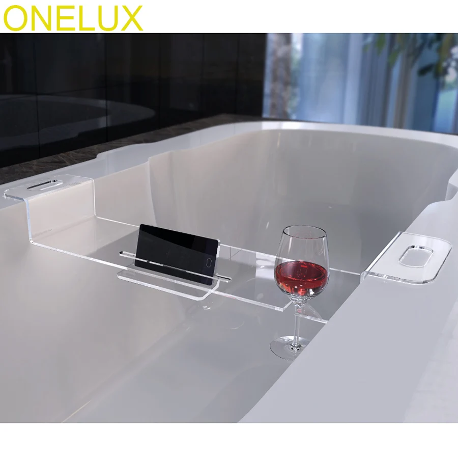 High Transparency Acrylic bathtub mobilephone/ipad storage ...