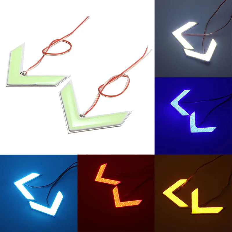

2x Car Auto 18SMD LED COB Turn Signal Arrows Light For Hiding Style Car Rear Side Guide Light Mirror Inicator Lamp Car Styling