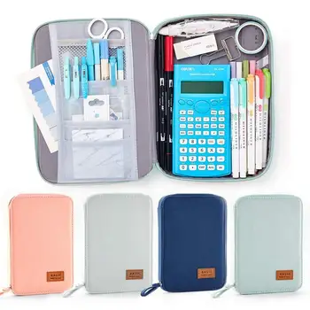 

Big Capacity Pencil Pen Case Pouch Box Organizer Large Storage for Bullet Journal Light Blue