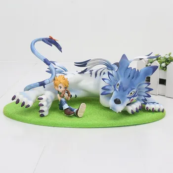 

MH Digimon Digital Garurumon & Ishida Yamato 13cm PVC Action Figure Collection Model Doll Toy Gift