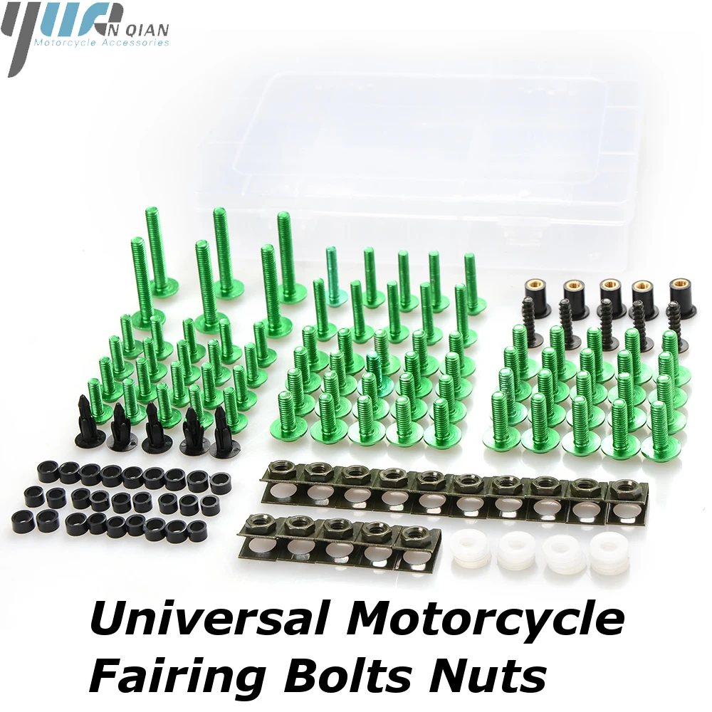 For Kawasaki ZZR600 2005-2009 Z900 Z650 2016 2017 2018 Universal Motorcycle Aluminium Fairing Bolts Fastener Clips Screws