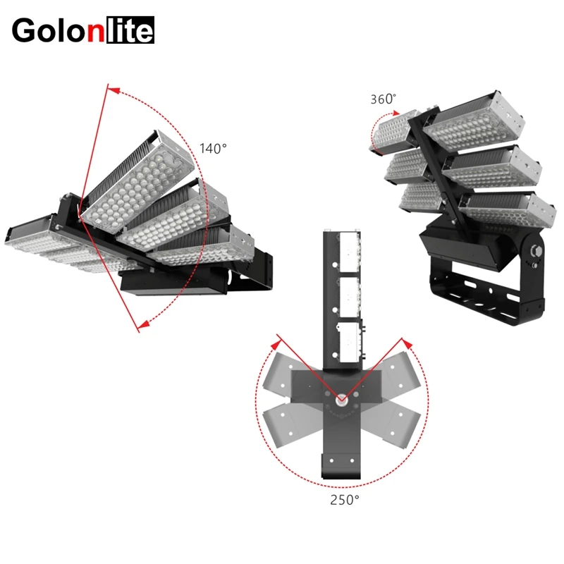 Golonlite проектор LED наружные 500W 1000W 1500W 1200W 800W 600W прожектор спорта теннисного корта поле высокая мачта IP65 Meanwell SMD5050