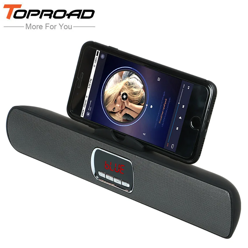 TOPROAD HIFI bluetooth колонка беспроводной приемник стереозвук TF FM USB подставка супер бас