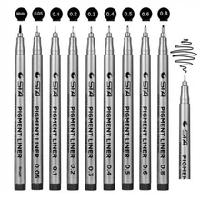 Цельнокроеное платье пигмент лайнер Pigma Micron чернил производитель ручки 0,05 0,1 0,2 0,3 0,4 0,5 0,6 0,8 различных наконечников черный тонколинейная ручка для эскизов