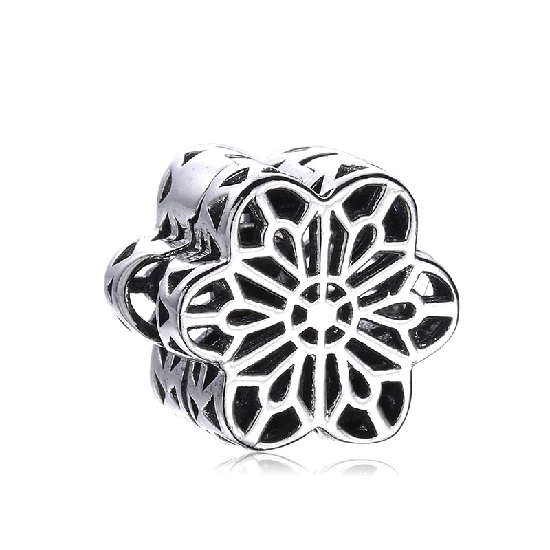 

Snowflake 925 Sterling Silver Lock Clip Stopper Charms Diy Beads For Original Pandora 925 Sterling Silver Bracelets Bangles