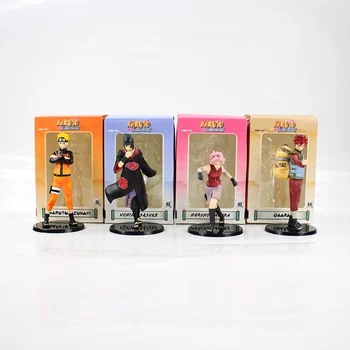 

12-13cm Naruto Uzumaki Naruto Gaara Haruno Sakura Uchiha Sasuke black base action figure model toy for collection