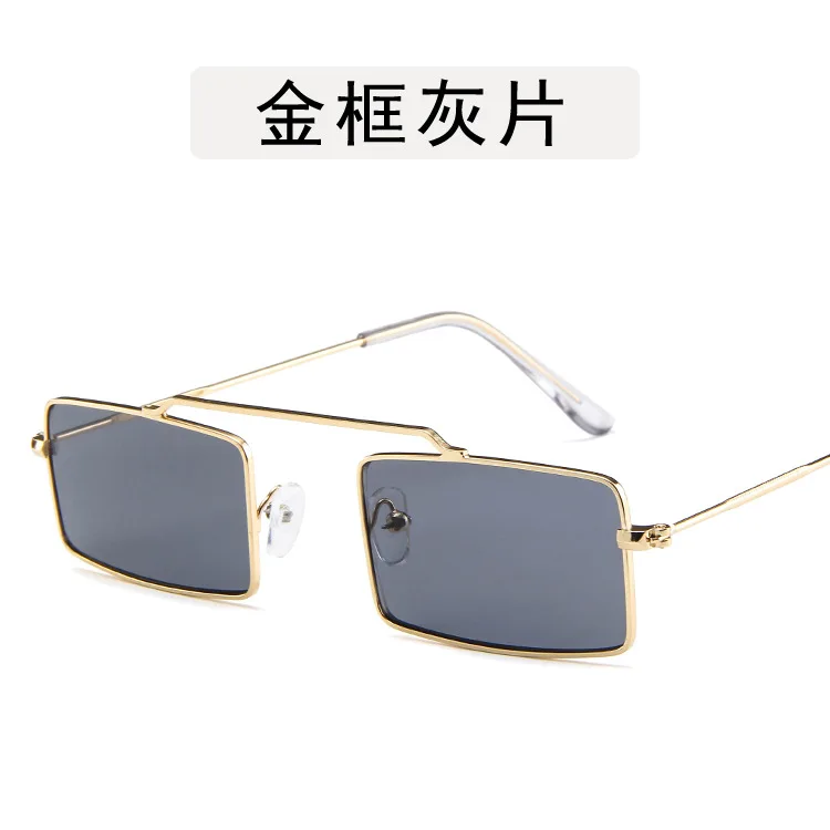 Высокое качество, Женская мода, трендовые солнцезащитные очки в стиле стимпанк, прозрачные, фиолетовые, синие, зеленые, крошечные солнцезащитные очки oculos de sol feminino - Цвет линз: gold-gray