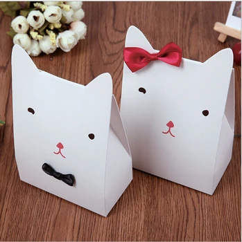 

Free shipping bear shaped baby shower gift box with bowknot ,100 pcs/lot , SS101