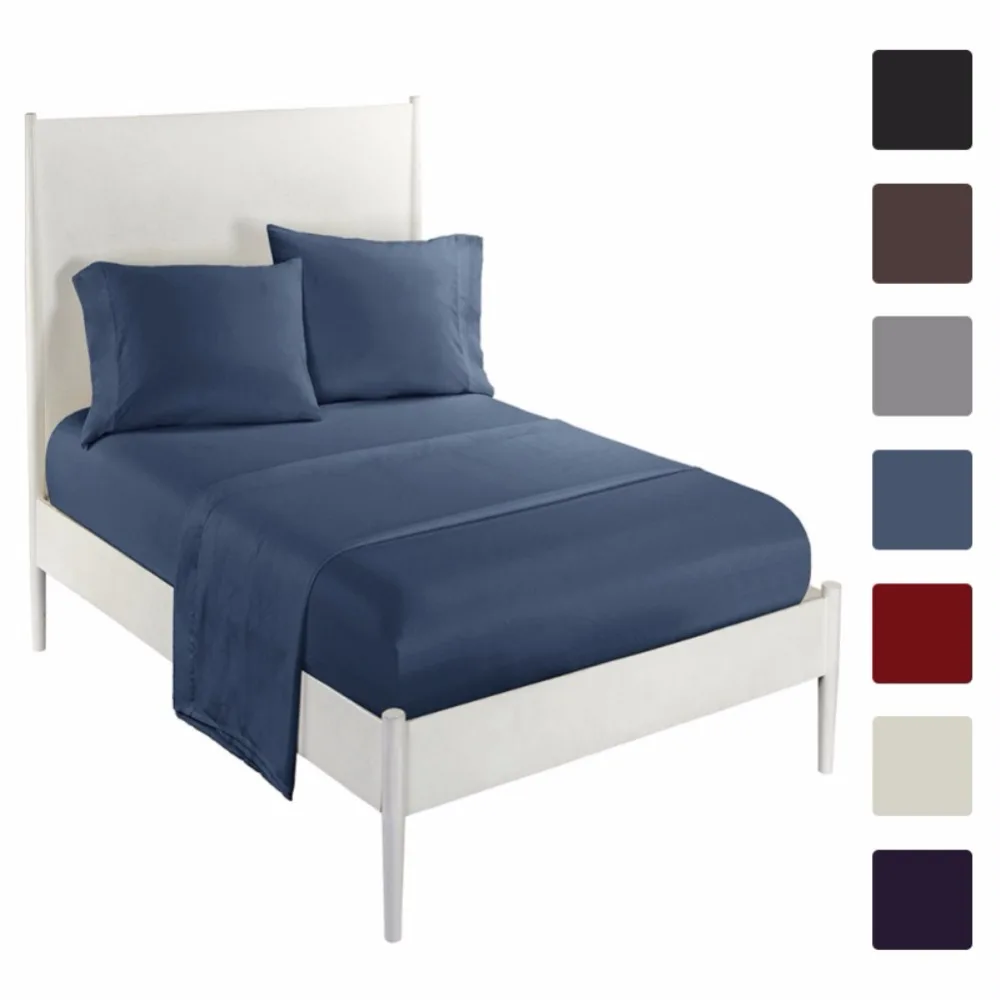 

2018 Bedding Set Double Bed Linen 2 Pillowcases + 1 Sheets cCases + 1 Bed Cover Polyester Solid Color 4 Piece / Set