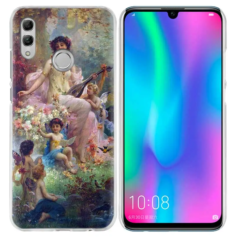 Ангела Купидона, арт Краски чехол для huawei Honor 8X Y9 9 10 Lite Play 7C 8C 8S 8A фотоаппаратов моментальной печати 7S 7A Pro V20 20i Y6 Y7 Y5 жесткий чехол из ПК для телефона