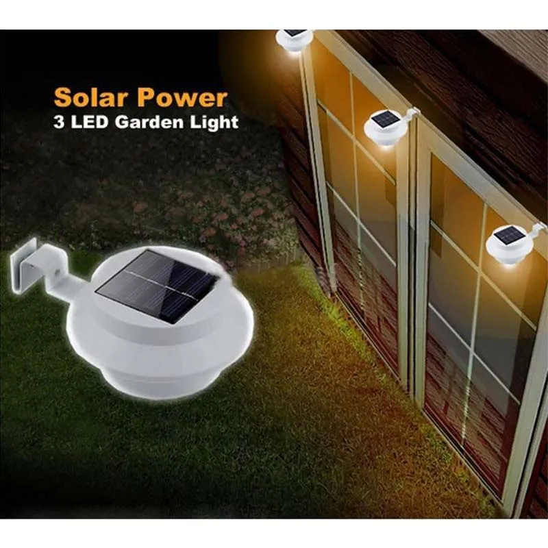

Hot Sell 3 LEDs Waterproof Solar Lamp Sensor Solar Light LED Street Lights Outdoor Path Wall Lamps Security Lighting Wholesale