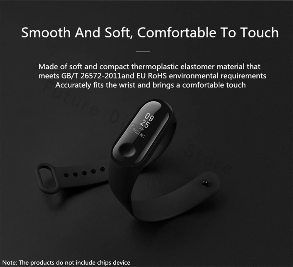 Оригинальный силиконовый сменный Браслет для Xiaomi Mi Band Miband 4 3 Band4 ремешок на