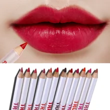 12 цветов/Набор сексуальная матовая губная палочка Lipliner карандаш для губ матовый телесный карандаш для губ Набор косметический макияж инструмент косметический