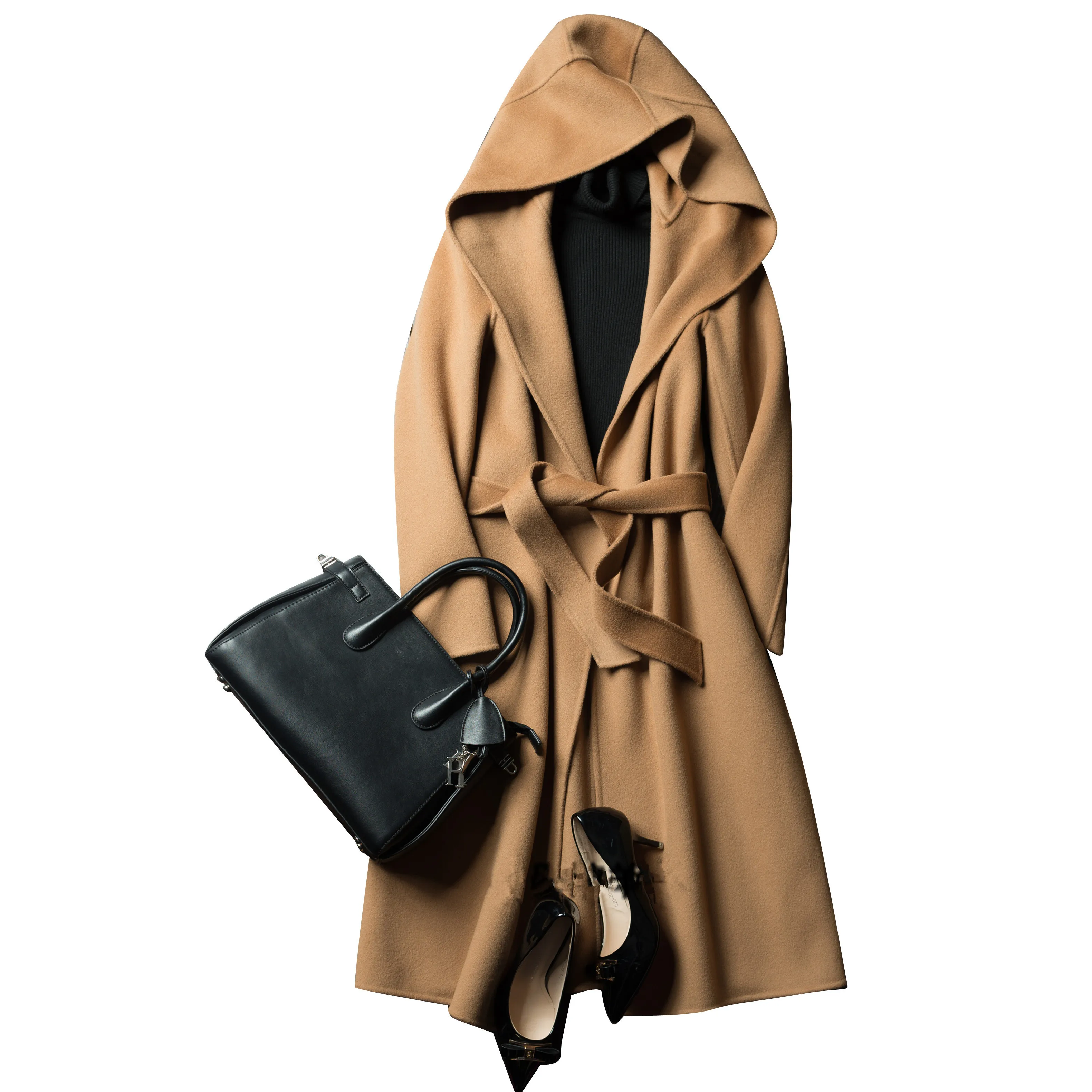 KMETRAM Autumn Winter Natural Wool Coat Women Double sided