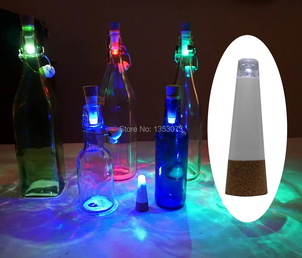 LED rechargeable shiny bottle cap cork stopper cap lamp creative romantic cork lights festive atmosphere lights 1-5
