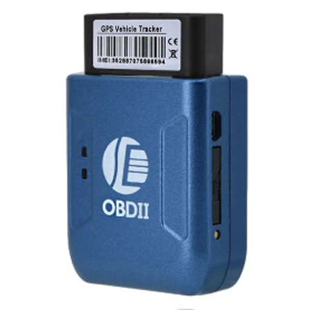 OBD2 gps трекер автомобильный трекер в режиме реального времени GSM отслеживающее устройство TK206 гео-забор сверхскоростная вибрационная сигнализация, отслеживающая движение веб-приложение отслеживание - Цвет: Blue