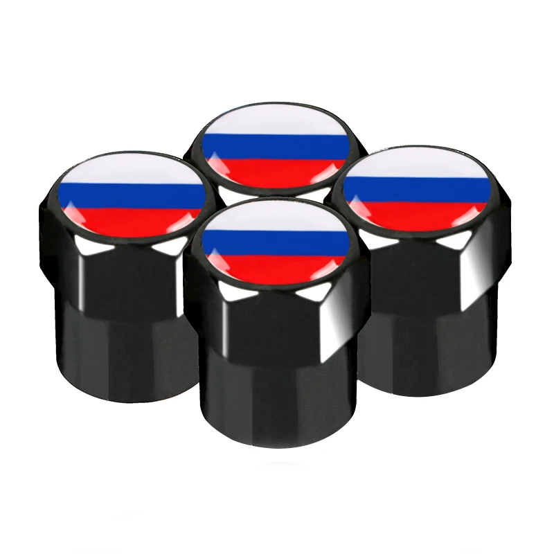 

4x Russia flag Car Metal Wheel Tire Valve Caps case for lada Skoda Nissan Renault OPEL BMW AUDI HYUNDAI Toyota Honda accessories