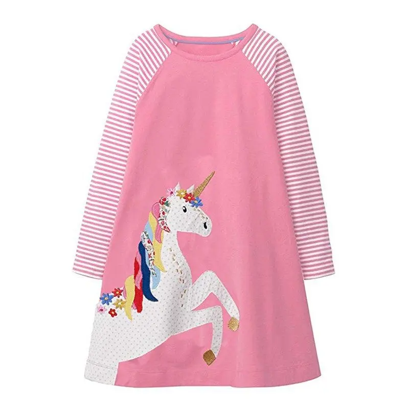 

Girls Dress Long Sleeve Kids Children Unicorn Dress Easter Costume Kids Autumn Winter Cartoon Dress For Girl Vestidos Ninas