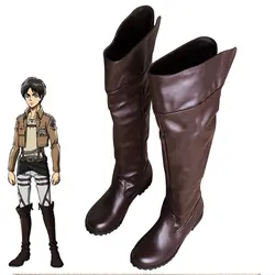 Косплей из аниме «атака на Титанов» Shingeki No Kyojin Survey Corps Eren Mikasa Captain Levi обувь для Хэллоуина