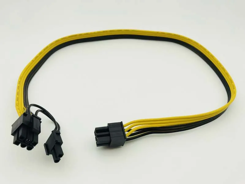 H1111Z PCIe 6pin to 8pin(6+2) Male to Male PCI-E Power Cable for GPU Power Supply Breakout Board Adapter for Ethereum Mining