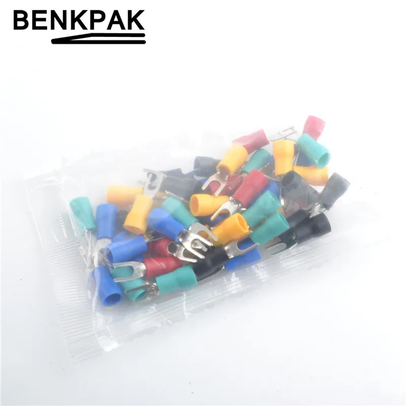 

SV1.25-5 Insulated Fork Cable Wire Terminal Connector Electrical Crimp Terminal 50pcs