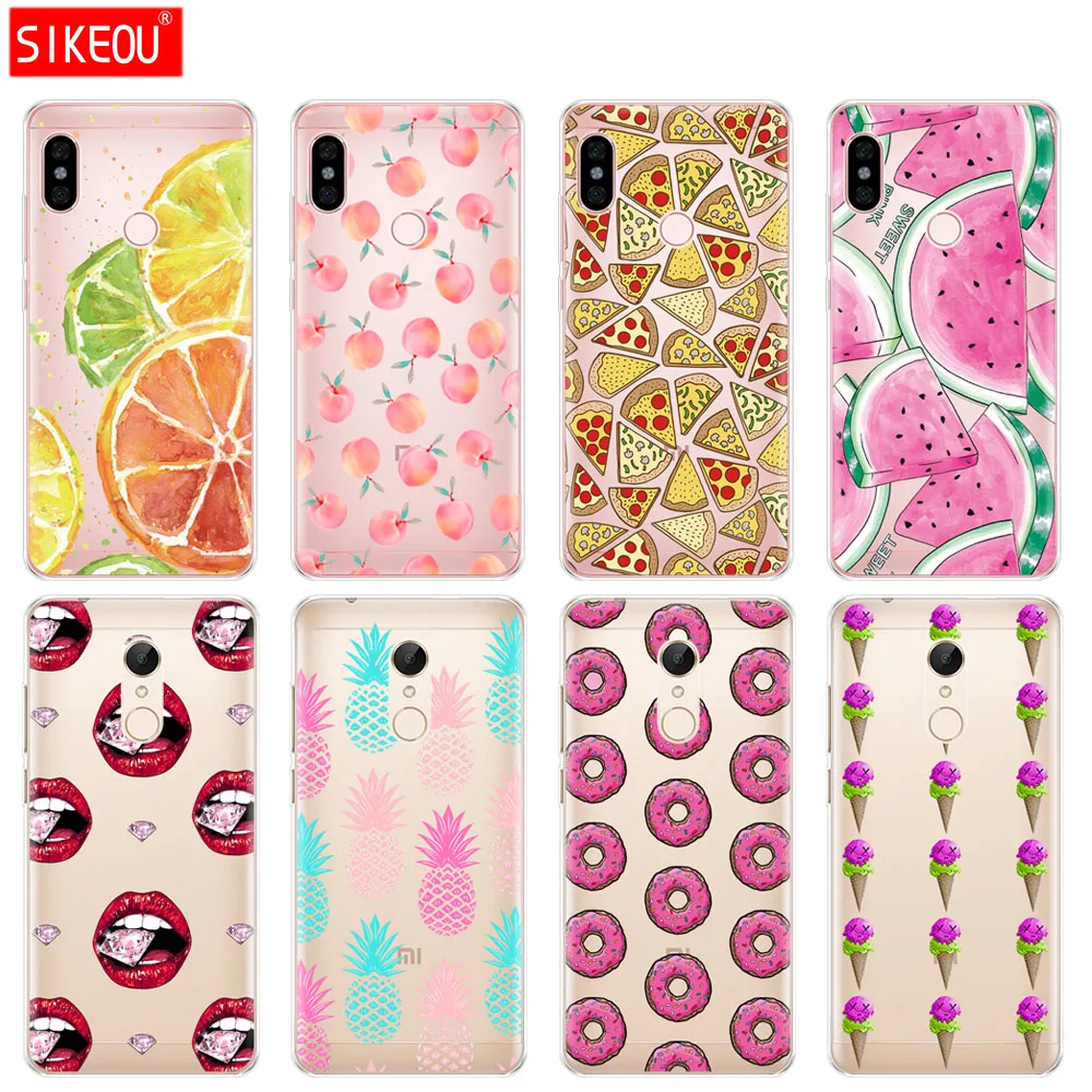 

Silicone Cover phone Case for Xiaomi redmi S2 Y2 6 5 2 3 3s pro PLUS redmi note 4 4X 4A 5A 6A Pizza watermelon pineapple coque