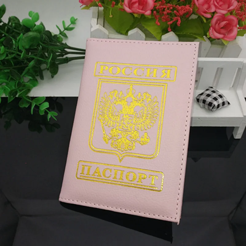 New 2018 Travel Passport Cover Russia Russian Passport Cases Holder Brand Girls Travel PU