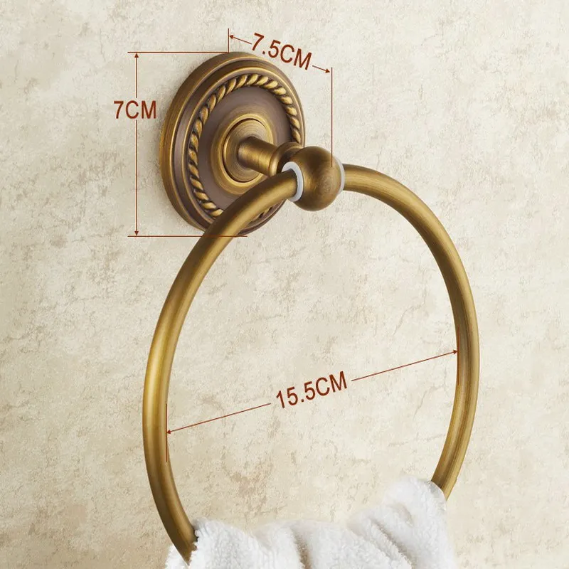 Antique Brass Wall Mount Bathroom Accessories Bath Hardware Towel Bar fset014 
