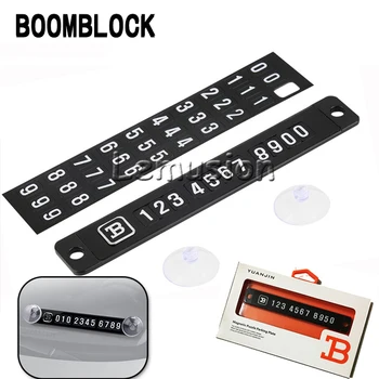 

BOOMBLOCK Parking Card Sticker For Mitsubishi ASX Lancer 10 9 Outlander Pajero Suzuki Swift Grand Vitara SX4 Car Accessories