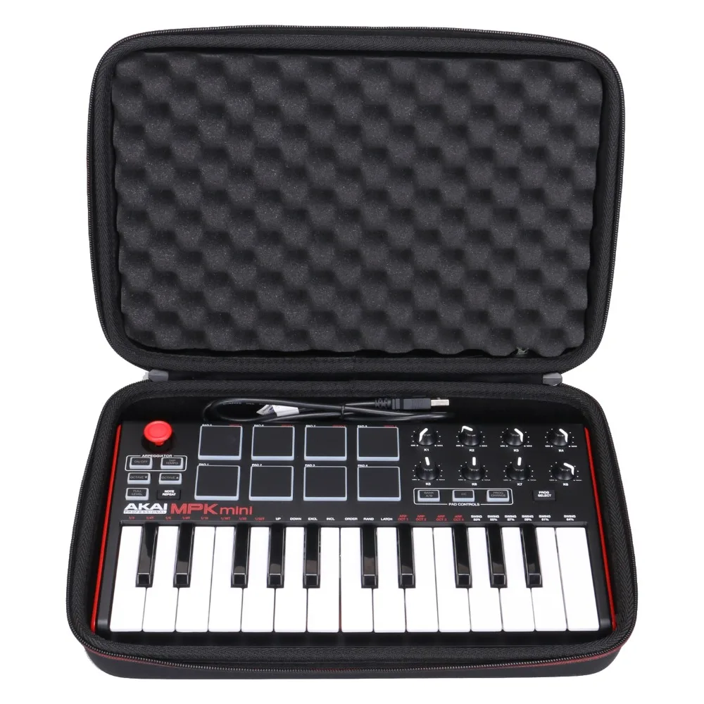  LTGEM Hard Carrying Case for Akai Professional MPK Mini MKII & MPK Mini Play  25-Key USB MIDI Drum 