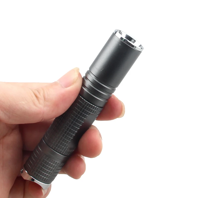 

Grey titanium color Mini portable Torch Q5 500 LM 3 Modes LED Flashlight for AA Battery