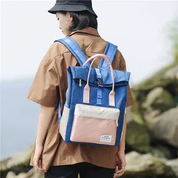 

Fashion Backpack 2020 Women Backpack Contrast Color Anti-theft Bagpack Girls Backpacks School Backpack Female Laptop Mochilas