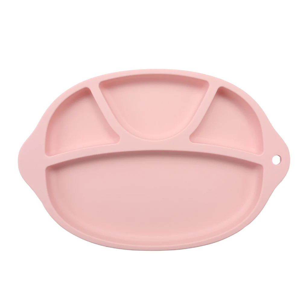Baby Food Container Plate Silicone Children Placemat Dishes Anti-Slip Kids Feeding Plates Dishes Bowl Tableware Set FJ88
