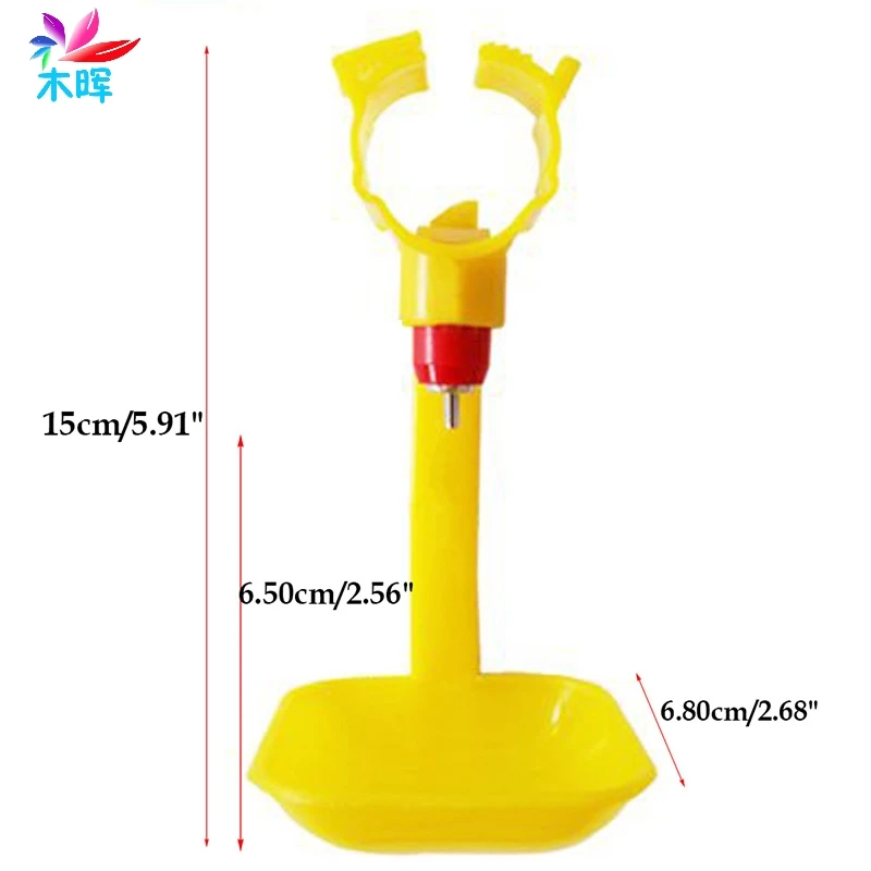 Курица Утка птицы Висячие питьевой воды ниппель поилка Фидер с чашкой 10 шт