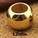 XINYAO 100 шт Диаметр 4 6 8 10 12 мм большое отверстие бусины золото с родиевым покрытием разделитель бусины для Diy ювелирных изделий CCB(не металл) F1497 - Цвет: gold 12mm